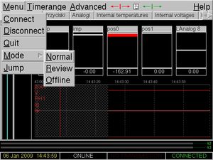 A sample screenshot of LCD display