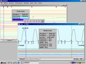A sample screenshot of LOGGER program
